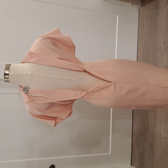 ASOS women’s sophisticated apricot Midi Dress Size 4. New with tags - Picture 7 of 9